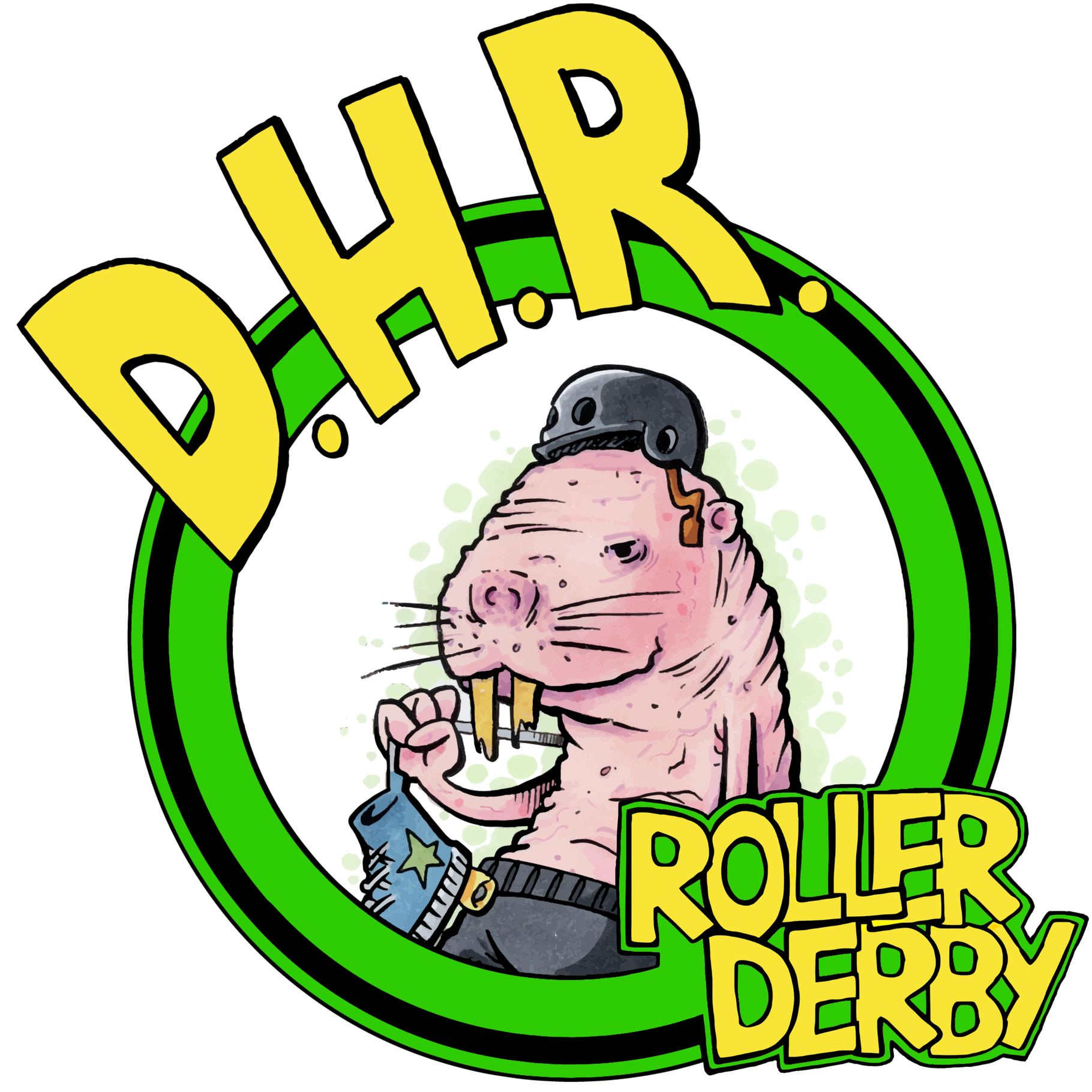 D.H.R. Men's Roller Derby Logo